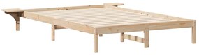 vidaXL Κρεβατοκάμαρα με Πλαϊνά Τραπέζια Φυσικό 160 x 210 cm