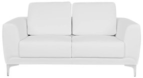 Καναπές Διθέσιος KΕΝΖΙΕ με PU Λευκό 142x81x81 εκ. 142x81x81 εκ.