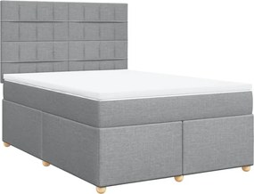 vidaXL Κρεβάτι Boxspring με Στρώμα Αν. Πράσινο 160x200εκ Υφασμάτινο