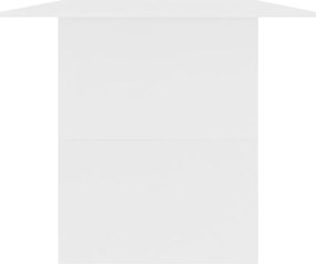 vidaXL Τραπεζαρία Λευκή 180 x 90 x 76 εκ. από Επεξ. Ξύλο