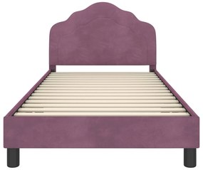 vidaXL Κρεβάτι Παιδικής Κρεβατοκάμαρας με Κεφαλάκι Μοβ 90 x 190 cm