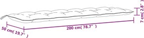 vidaXL Μαξιλάρι Πάγκου Κήπου Πολύχρωμο 200 x 50 x 7 εκ. Υφασμάτινο