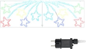 vidaXL Χριστουγεννιάτικο Αστέρι Πολύχρωμο 182 x 58 εκ. PVC 432 LED