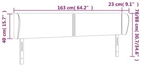 Κεφαλάρι με Πτερύγια Γκρι 163x23x78/88 εκ. Συνθετικό Δέρμα 3117104