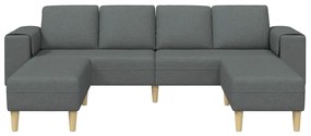vidaXL Καναπές σαλονιού 3 pcs Σκούρο Γκρι Πολυεστέρας
