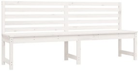 vidaXL Παγκάκι Κήπου Λευκό 201,5εκ. από Μασίφ Ξύλο Πεύκου