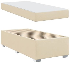 vidaXL Σκελετός Κρεβατιού Άλλο Κρεμ 90 x 200 cm ύφασμα