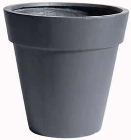 Κασπώ Πήλινο Με Γείσο C-7740-8 44x44x44cm Grey Supergreens Clay