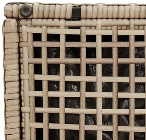σκαμπό κήπου με μαξιλάρια 2 τεμάχια Μπεζ 40x40x43 cm - Μπεζ