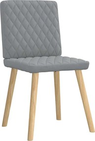 vidaXL Καρέκλες Τραπεζαρίας 4 τεμ Αν. Γκρι Υφασμάτινες