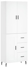vidaXL Ντουλάπι Λευκό 69,5x34x180 εκ. από Επεξεργασμένο Ξύλο