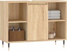 vidaXL Ντουλάπι Μπάνιου Sonoma Δρυς 80 x 33 x 60 εκ. από Επεξεργ. Ξύλο
