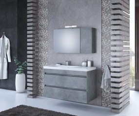 Drop Luxus 100 Granite - Πάγκος με Νιπτήρα &amp; Καθρέπτη