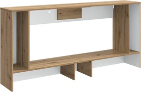 vidaXL Τραπέζι κονσόλας Ριγέ Τεχνίτικη Δρυς 155 x 29 x 74 εκ.