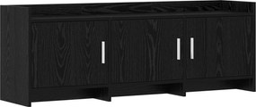 vidaXL Ντουλάπι TV 130 x 33 x 47 εκ Μαύρη Δρυς Επεξεργασμένο Ξύλο