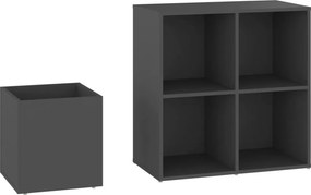vidaXL Παπουτσοθήκη Χολ Γκρι 105 x 35,5 x 70 εκ. από Επεξ. Ξύλο