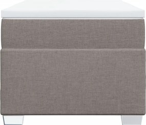 vidaXL Κρεβάτι Boxspring με Στρώμα Taupe 80x200 εκ. Υφασμάτινο