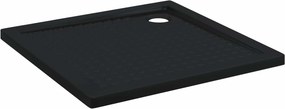 vidaXL Δίσκος Βάσης Ντους με Τρύπες 90 x 90 x 4 cm ABS Μαύρο