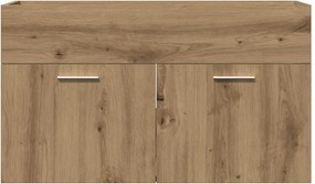 vidaXL Ντουλάπι νιπτήρα μπάνιου Artisan Oak Κατασκευασμένο ξύλο