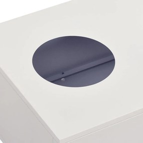 vidaXL Ντουλάπα Γραφείου με Γλάστρα Ανοιχτό Γκρι 90x40x113 εκ Ατσάλινη