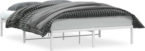 vidaXL Πλαίσιο Κρεβατιού Λευκό 160 x 200 εκ. Μεταλλικό