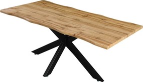 Tραπέζι Gilman pakoworld MDF sonoma-μαύρο 150x90x75εκ