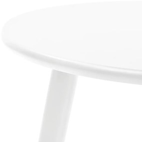 Σετ Βοηθητικά Τραπέζια 2 τεμ. Λευκά από Μασίφ Ξύλο Πεύκου - Λευκό