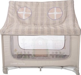 BABY COT SWEET HOME 2 LAYERS WITH ROOF BEIGE