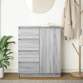Συρταριέρα με Συρτάρια Γκρι Sonoma 71x35x84 εκ. από Επεξ. Ξύλο - Γκρι