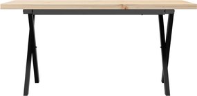 vidaXL Τραπεζάκι Σαλονιού Πλαίσιο X Μασίφ Πεύκο/Ατσάλι