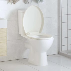 vidaXL Κάλυμμα Λεκάνης με Soft Close &amp; Quick Release Λευκό