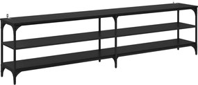 vidaXL Ντουλάπι TV Μαύρη Οξυά 200 x 30 x 50 cm