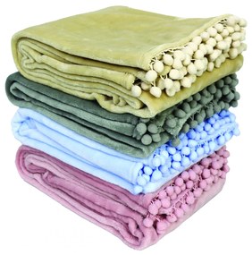 Κουβέρτα Fleece Κούνιας 110x140εκ. Pomy Blue Makis Tselios