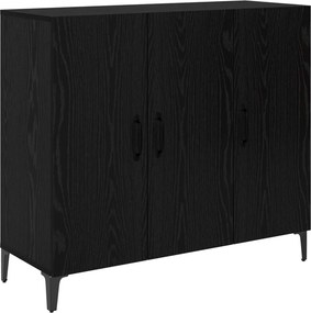 vidaXL Πλαϊνό γραφείο Μαύρη δρυς 34 x 90 x 80 εκ Επεξεργασμένο ξύλο