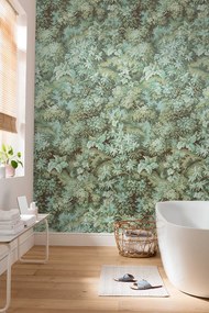 Φωτοταπετσαρία τοίχου με πράσινα λουλούδια Botanique Vert έτοιμων διαστάσεων HX6-003 (3.00M x 2.80Υ)