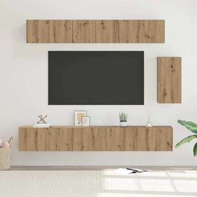 vidaXL Σετ επίπλου τηλεόρασης 6 pcs artisan δρυς 100 x 30 x 30 cm