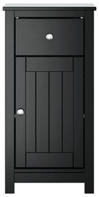 Ντουλάπι Μπάνιου BERG Μαύρο 40 x 34 x 80 εκ. Μασίφ Ξύλο Πεύκου - Μαύρο