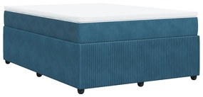 ΚΡΕΒΑΤΙ BOXSPRING ΜΕ ΣΤΡΩΜΑ ΣΚΟΥΡΟ ΜΠΛΕ 160X200 ΕΚ. ΒΕΛΟΥΔΙΝΟ 3285654