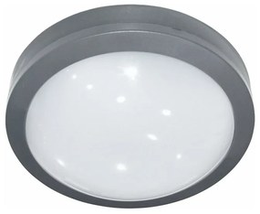 Adeleq Led Πλαφονιέρα Pc Στρογγυλή Φ230Mm 18W 4000K Ip65 Γκρι 21-230186