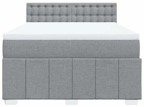 ΚΡΕΒΑΤΙ BOXSPRING ΜΕ ΣΤΡΩΜΑ ΑΝΟΙΧΤΟ ΓΚΡΙ 140X200 ΕΚ. ΥΦΑΣΜΑΤΙΝΟ 3287105