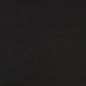 Κρεβάτι Boxspring με Στρώμα Μαύρο 90x200 εκ. Βελούδινο - Μαύρο