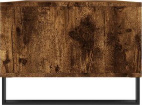 vidaXL Τραπεζάκι Σαλονιού Καπνιστή Δρυς 90x50x36,5 εκ. Επεξεργ. Ξύλο