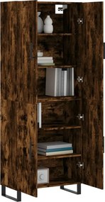 vidaXL Ντουλάπι Καπνιστή Δρυς 69,5x34x180 εκ. από Επεξεργασμένο Ξύλο