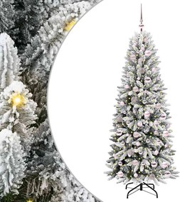 vidaXL Τεχνητό Χριστουγεννιάτικο Δέντρο με 300 LED Λευκό 180 cm