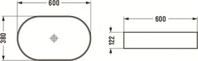 Mexen Celia νιπτήρας πάγκου 60 x 38 εκ., λευκός - 22206000