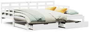 vidaXL Καναπές Κρεβάτι Συρόμενος Χωρίς Στρώμα 90x200 εκ. & Συρτάρια