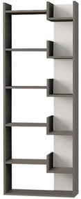 Βιβλιοθήκη Oppa 0214007 60x22x162cm Anthracite-White