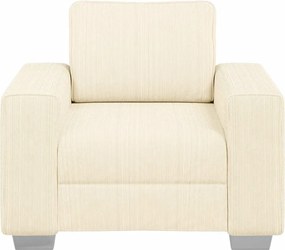 vidaXL Καναπές-Καρέκλα Μπεζ Ύφασμα Κοτλέ 100x77x82 εκ.