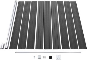 vidaXL Σετ Πάνελ Περίφραξης Μαύρο 526 x 186 εκ. από WPC