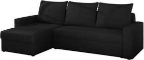 Γωνιακός καναπές Luno-Μαύρο - 237.00Χ150.00Χ90.00cm